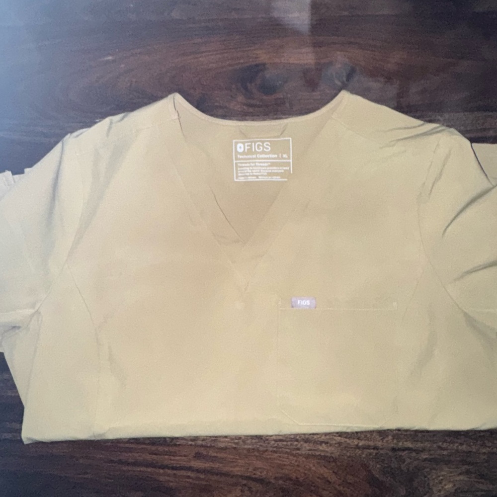 Figs Beige Scrub Top and Pants